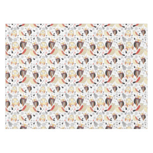 Lustige Eule der Beschaffenheit Tischdecke