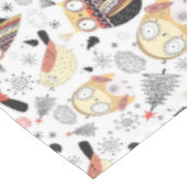 Lustige Eule der Beschaffenheit Tischdecke (Schrägansicht)