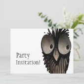 Lustige Eule Einladung (Stehend Vorderseite)