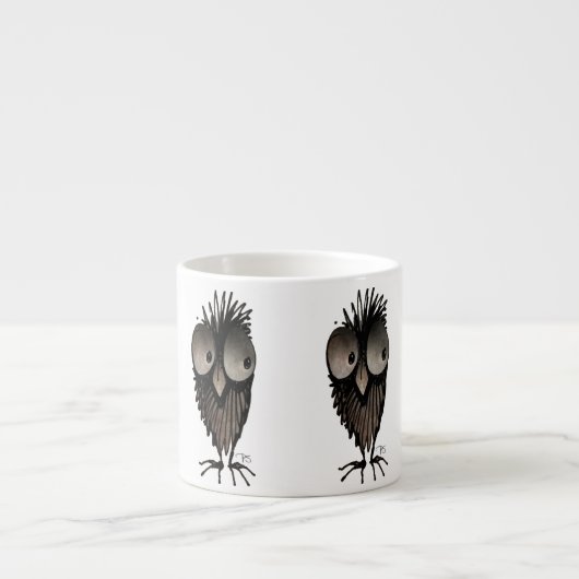 Lustige Eule Espressotasse (Vorderseite)