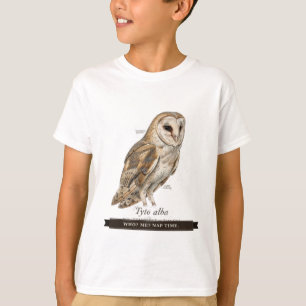 Lustige Eule für Kinder "Wer? Ich? Schlafenszeit." T-Shirt