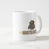 Lustige Eule Jumbo-Tasse (Vorderseite Rechts)