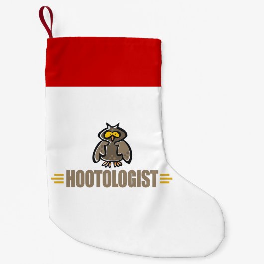 Lustige Eule Kleiner Weihnachtsstrumpf (Vorderseite)