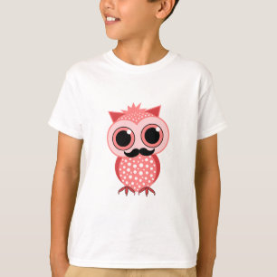 lustige Eule mit dem Schnurrbart T-Shirt