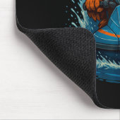 Lustige Eule mit Sonnenbrille Tier Jet Ski Fahrer Mousepad (Ecke)