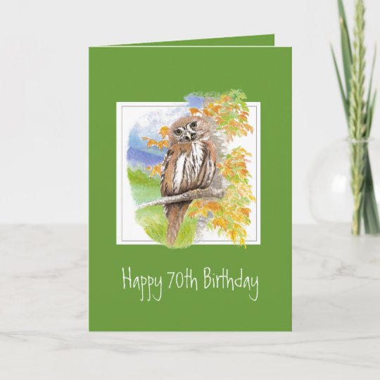 Lustige Eulen 70 Geburtstag Werden Alter Karte Zazzle De