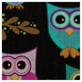 lustige Eulen Stoff (Nahaufnahme)