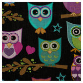 lustige Eulen Stoff (Muster)