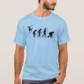 Lustige Evolution der Rasen-Schüsseln T-Shirt (Vorderseite)