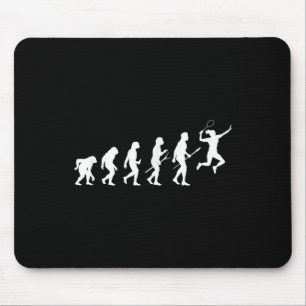 Lustige Evolution einer Badminton-Spielerin Frauen Mousepad