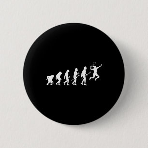 Lustige Evolution einer Badmintonspielerin Frauen  Button