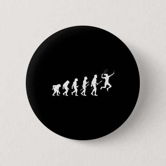Lustige Evolution einer Badmintonspielerin Frauen Button (Vorderseite)