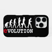 Lustige Evolution Smartphone-Süchtiger iPhone Hülle (Rückseite (Horizontal))