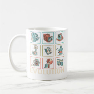 Lustige Evolution von Kameras - Fotografie Kaffeetasse