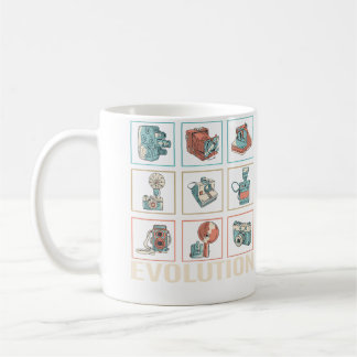 Lustige Evolution von Kameras - Fotografie Kaffeetasse