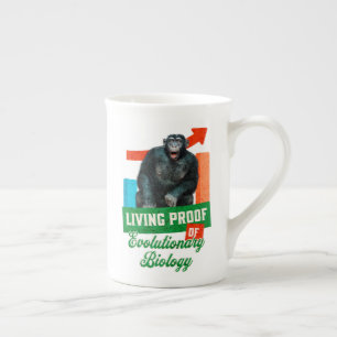 Lustige Evolutionsbiologie Schimpansen Humor Porzellantasse