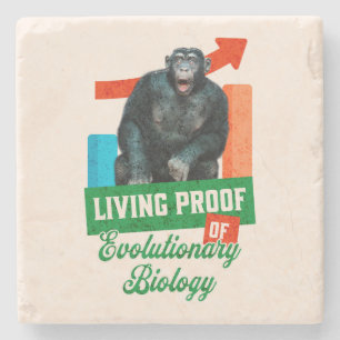 Lustige Evolutionsbiologie Schimpansen Humor Steinuntersetzer