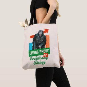 Lustige Evolutionsbiologie Schimpansen Humor Tasche