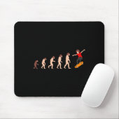 Lustige Evolutionstheorie Skateboarding Mousepad (Mit Mouse)