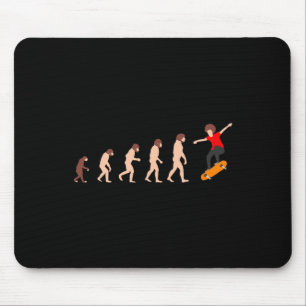 Lustige Evolutionstheorie Skateboarding Mousepad