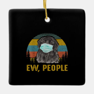 Lustige Ew Leute Vintage Retro Neufundländer Hund Keramikornament