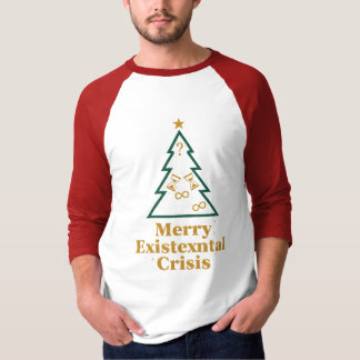 Lustige existenzielle Krise Weihnachtsbaum Raglan  T-Shirt