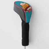 Lustige Explosion "BUMS!" Retro-Comic-Grafik Bold Golf Headcover (angewinkelt)