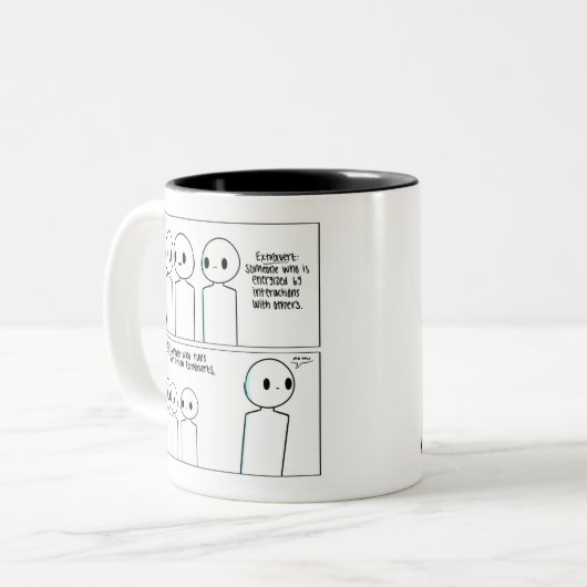 Lustige Extravert Introvert Tasse (Vorderseite Links)