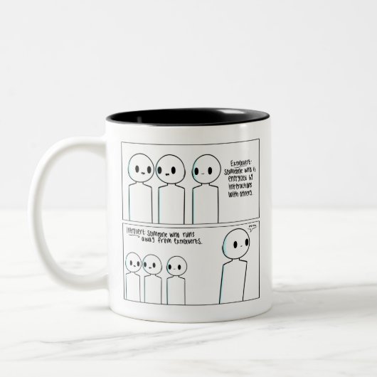 Lustige Extravert Introvert Tasse (Links)