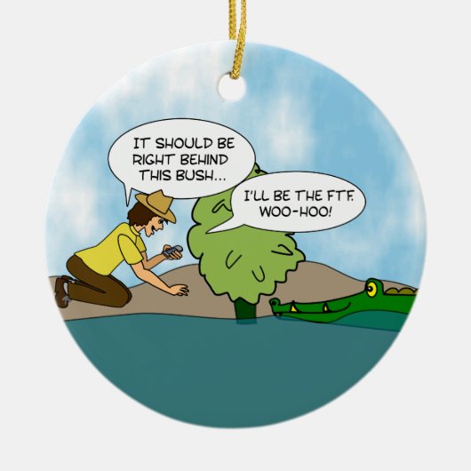 Lustige extreme Pufferspeicher Geocaching Keramik Ornament (Vorne)