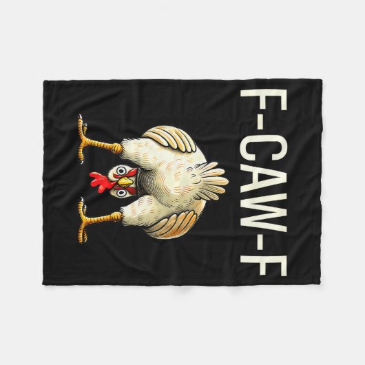 Lustige F Caw F Huhn Fcwf Po F-caw-f Fleecedecke (Vorderseite (Horizontal))