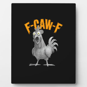 Lustige F Caw F Huhn Klassischer Retro-Stil Fotoplatte