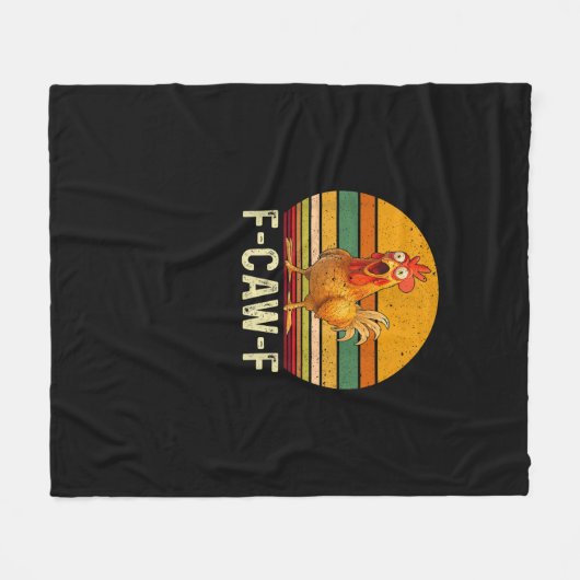 Lustige F-Caw-F Hühner-Shirts F-Caw-F Hühner Vinta Fleecedecke (Vorderseite (Horizontal))
