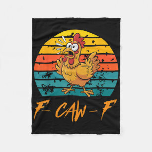 Lustige F-caw-f Hühner-Shirts, Sunset Vintage Fcaw Fleecedecke
