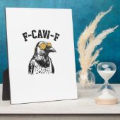 Lustige F-Caw-F Krähe Fotoplatte (Seite)