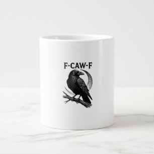 Lustige F-Caw-F Krähe Retro-Grafik Jumbo-Tasse