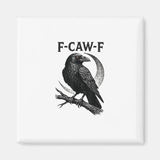 Lustige F-Caw-F-Krähe Retro-Grafik Magnet