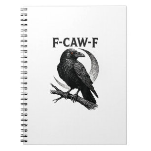 Lustige F-Caw-F Krähe Retro-Grafik Notizblock