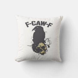 Lustige F-Caw-F Krähe Vintage Humor Essential Crea Kissen
