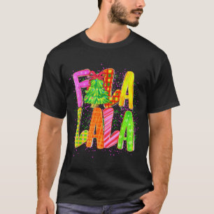Lustige Fa La La Kokette Schleife Karierte Weihnac T-Shirt