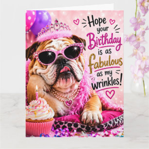 LUSTIGE FABELHAFTE ENGLISCHE BULLDOGGE GEBURTSTAG KARTE