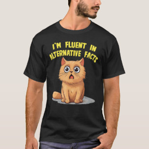 Lustige Fakten Katzenkostüm für Weißer-Lüge-Idee-L T-Shirt