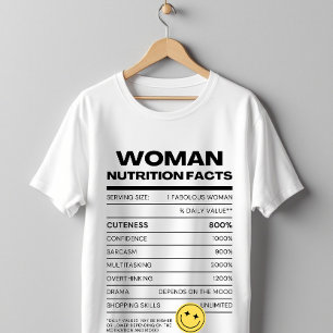 Lustige Fakten über die Ernährung von Frauen Desig T-Shirt