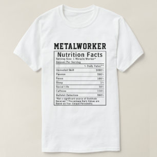 Lustige Fakten über die Ernährung von Metallarbeit T-Shirt