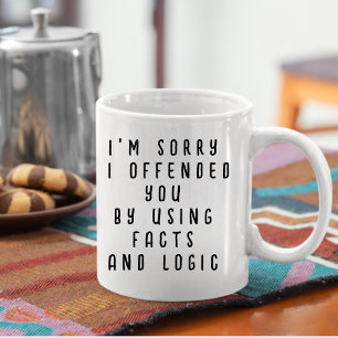 Lustige Fakten und Logik-Zitat Kaffeetasse