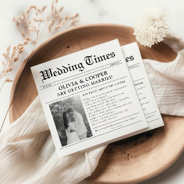 Lustige Fakten Zeitung Hochzeit Serviette