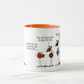 Lustige Fall-PferdeCartoon-Tasse Tasse (Zentrum)