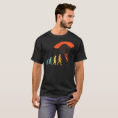 Lustige Fallschirmspringer Evolution Retro Fallsch T-Shirt (Vorne ganz)