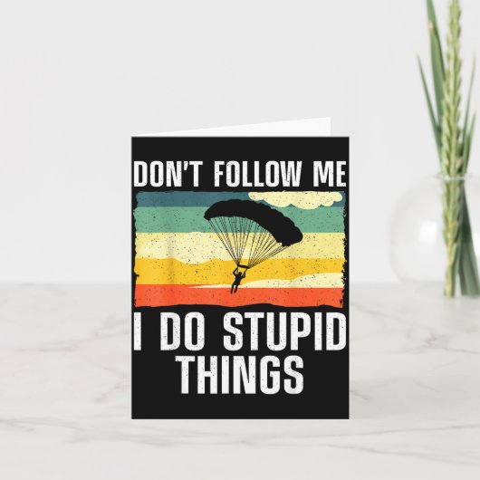 Lustige Fallschirmspringer-Kunst für Männer Frauen Karte (Vorderseite)