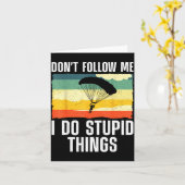 Lustige Fallschirmspringer-Kunst für Männer Frauen Karte (Gelbe Blume)